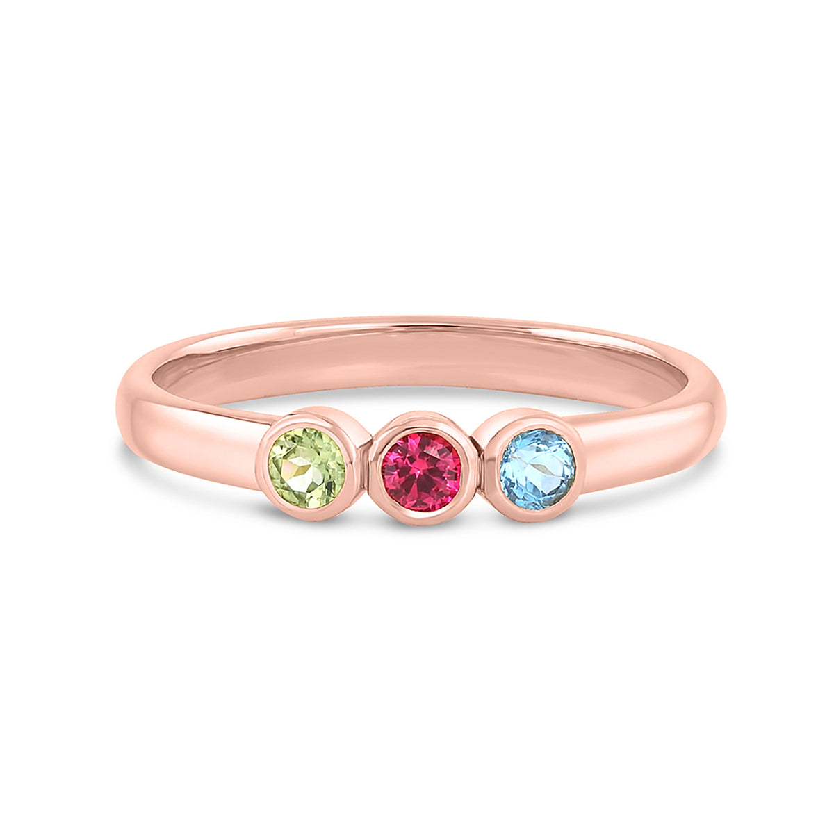 Classic Bezel Mother&#39;s Ring | Rose Gold