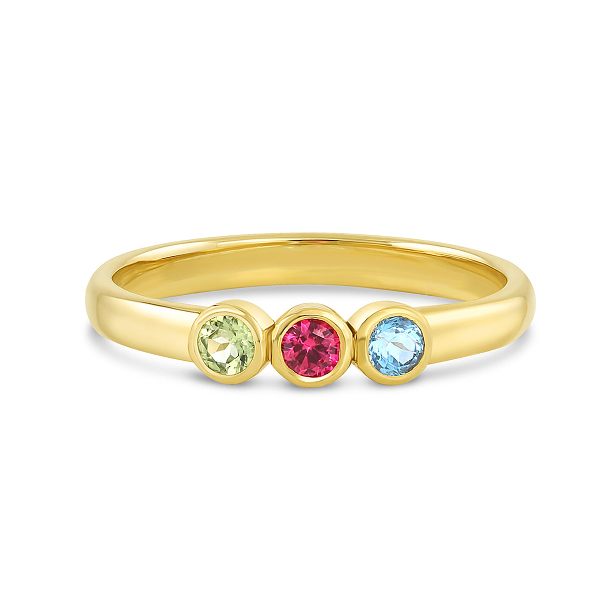 Classic Bezel Mother&#39;s Ring | Yellow Gold