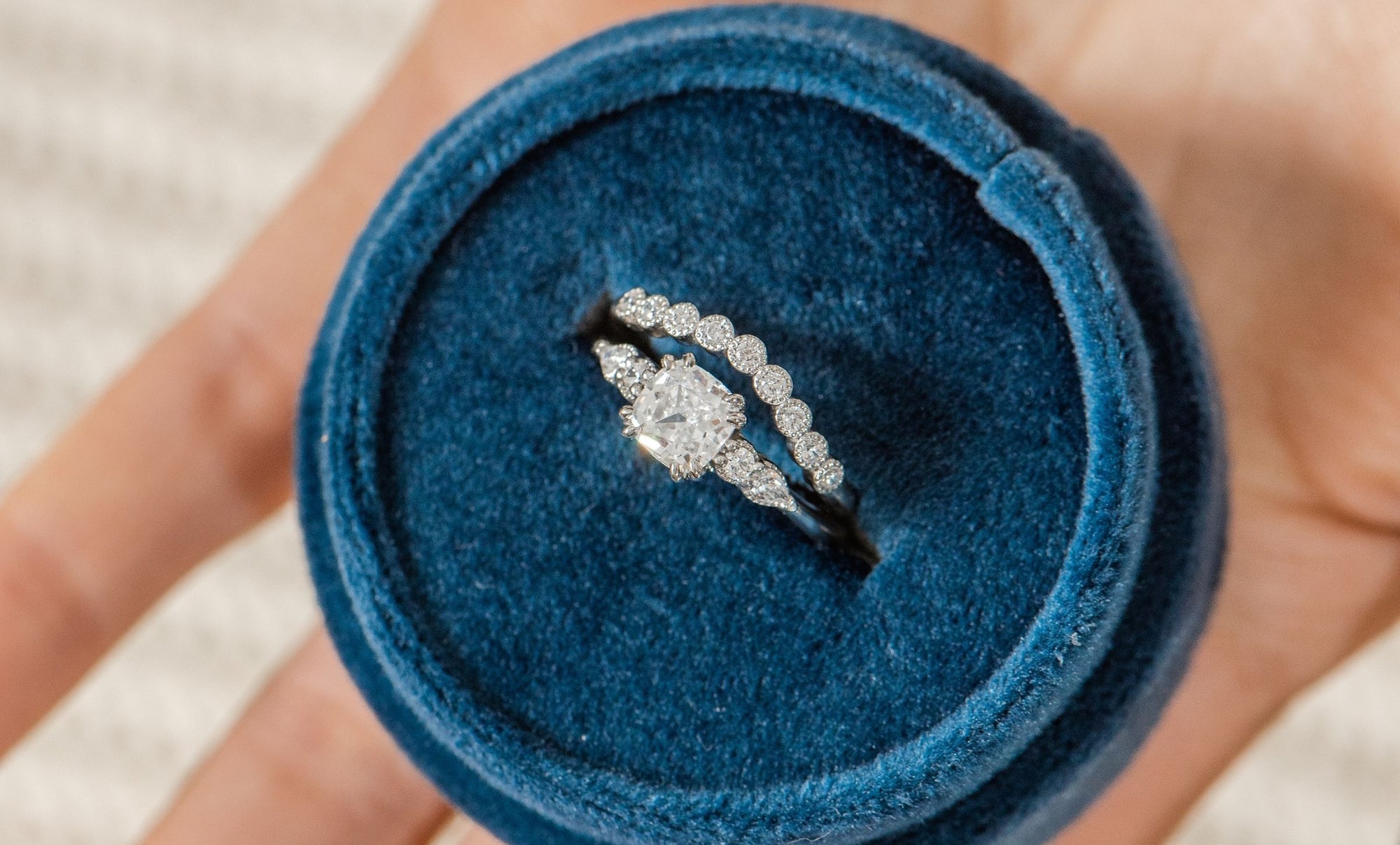 Cushion Diamond & Gemstone Engagement Rings