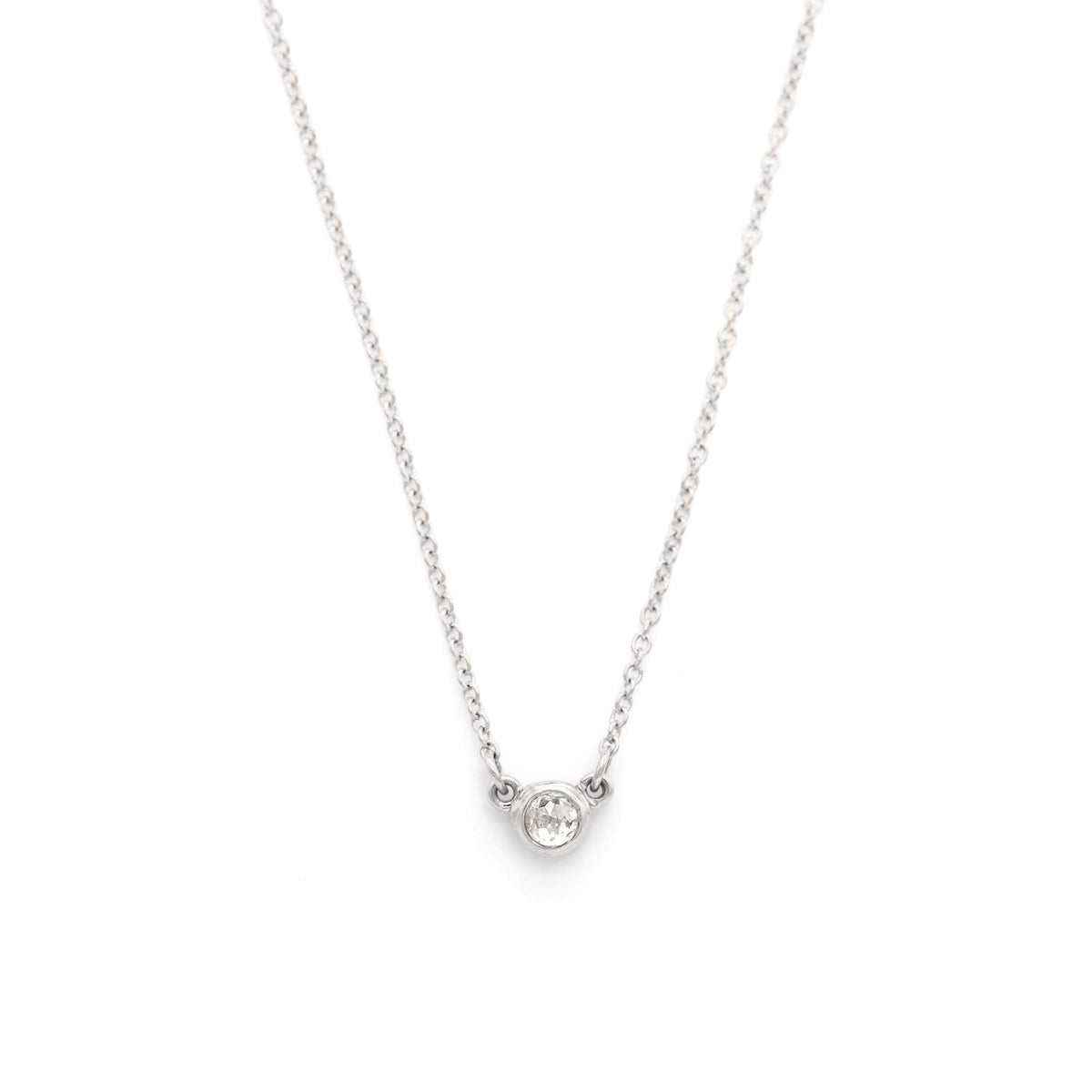 Rose Cut Ice Diamond Necklace | Platinum