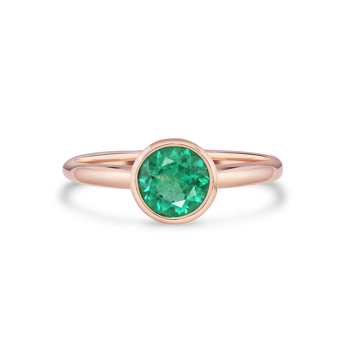 Natural Colombian Emerald Ring | Rose Gold