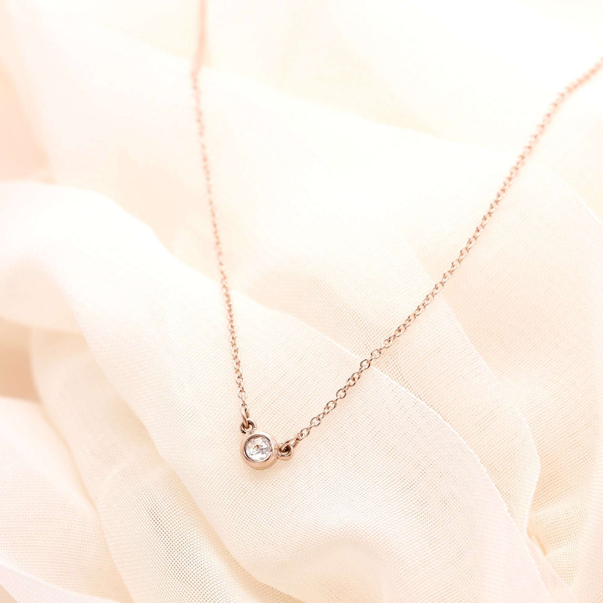 Rose Cut Ice Diamond Necklace | Platinum