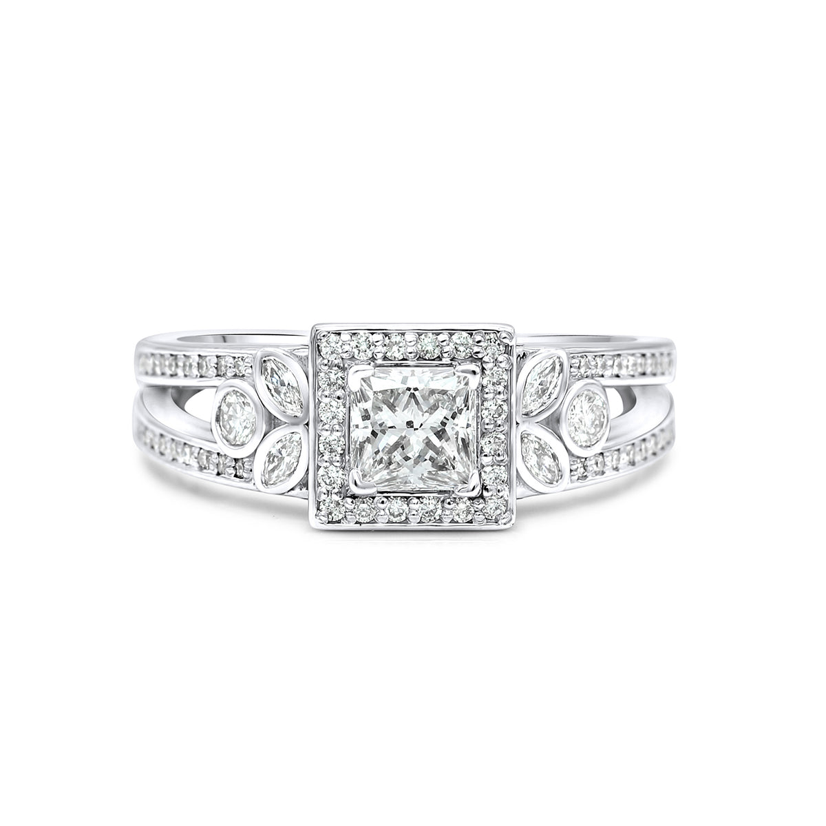 Veronica | Custom Princess &amp; Heirloom Diamond Engagement Ring