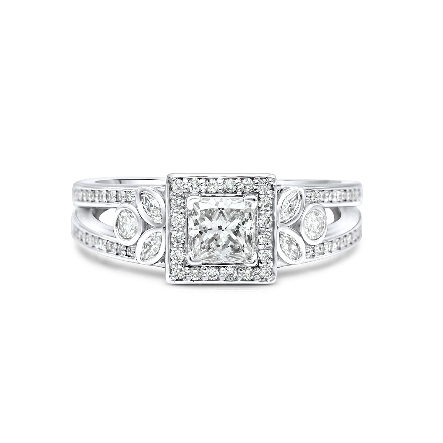 Veronica | Custom Princess & Heirloom Diamond Engagement Ring