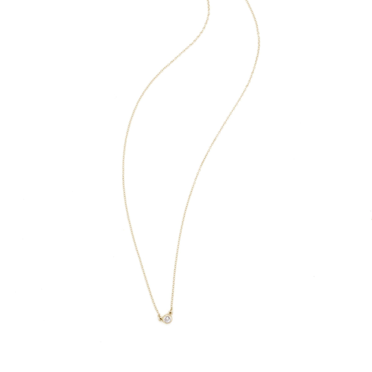 Rose Cut Ice Diamond Necklace | Yellow Gold