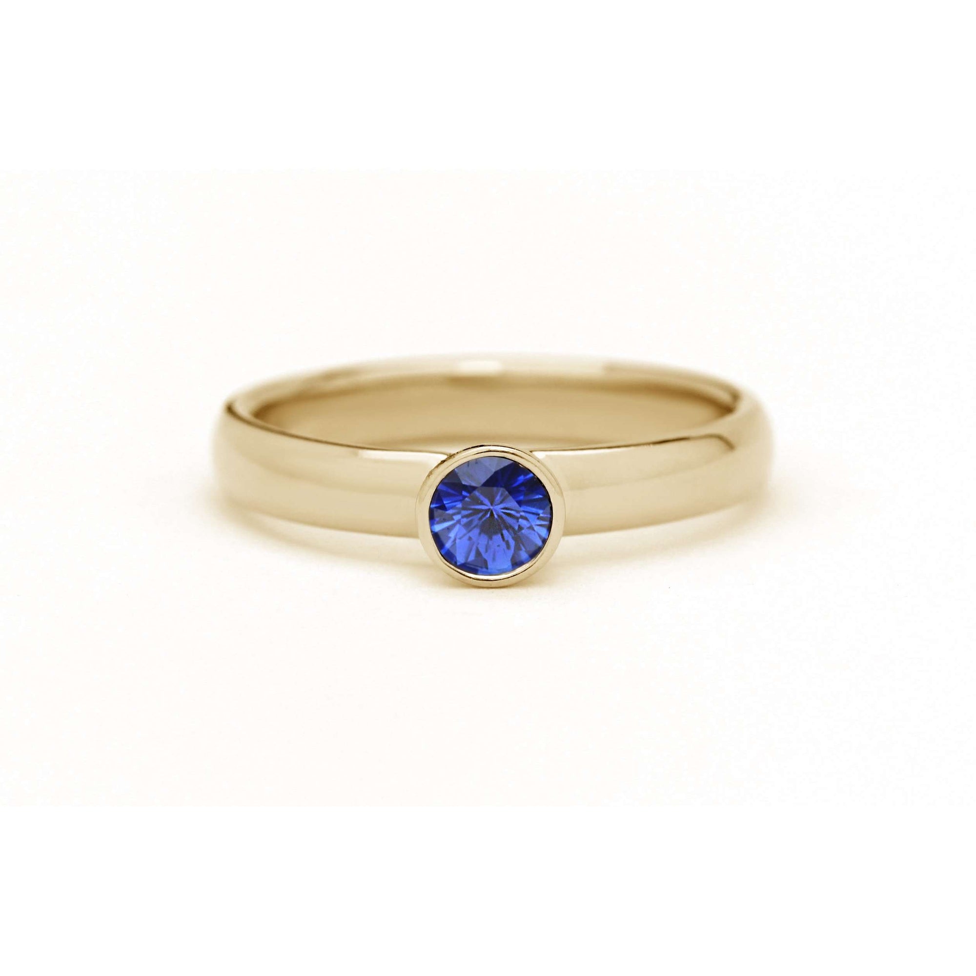 Natural Ceylon Blue Sapphire Ring | Yellow Gold
