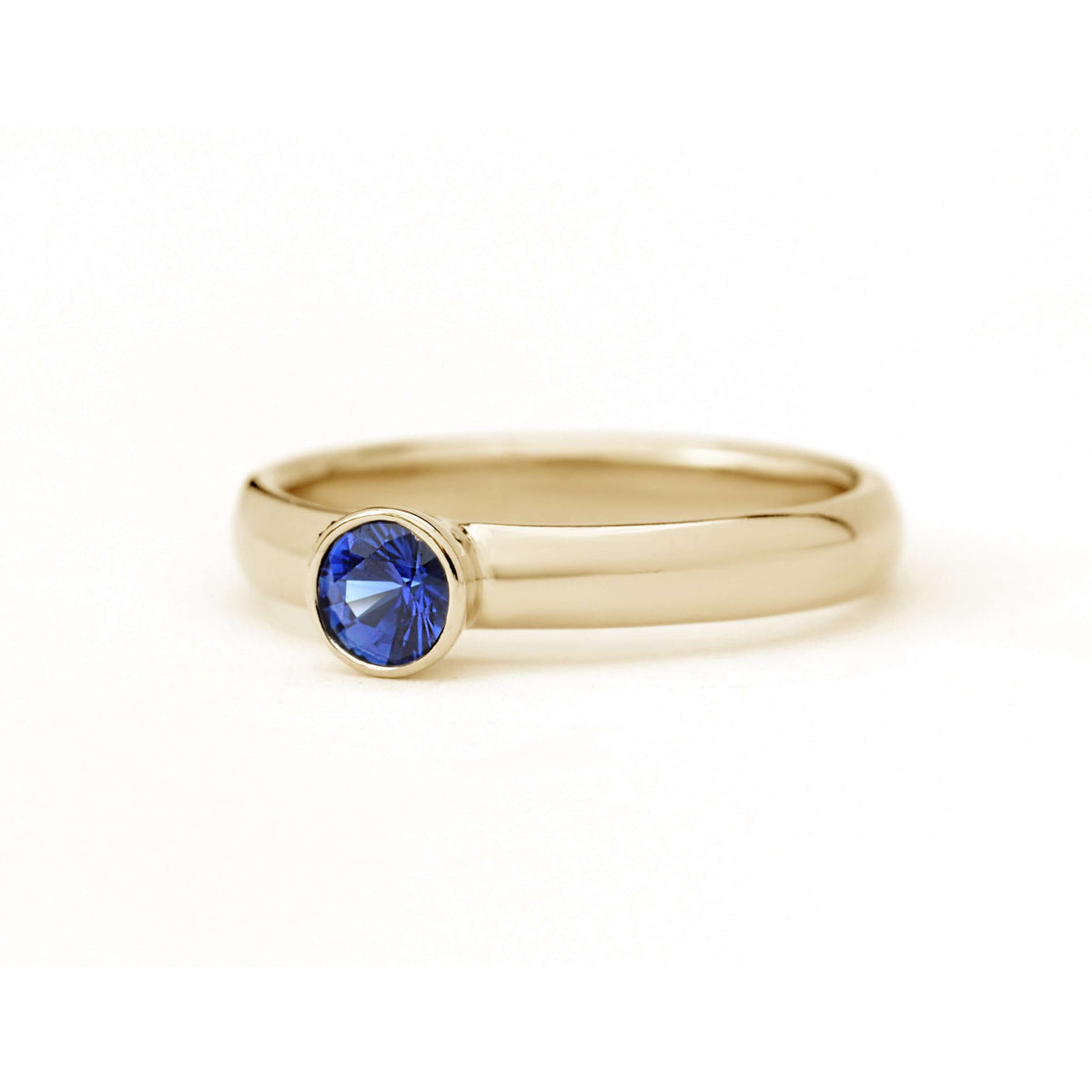 Natural Ceylon Blue Sapphire Ring | Yellow Gold