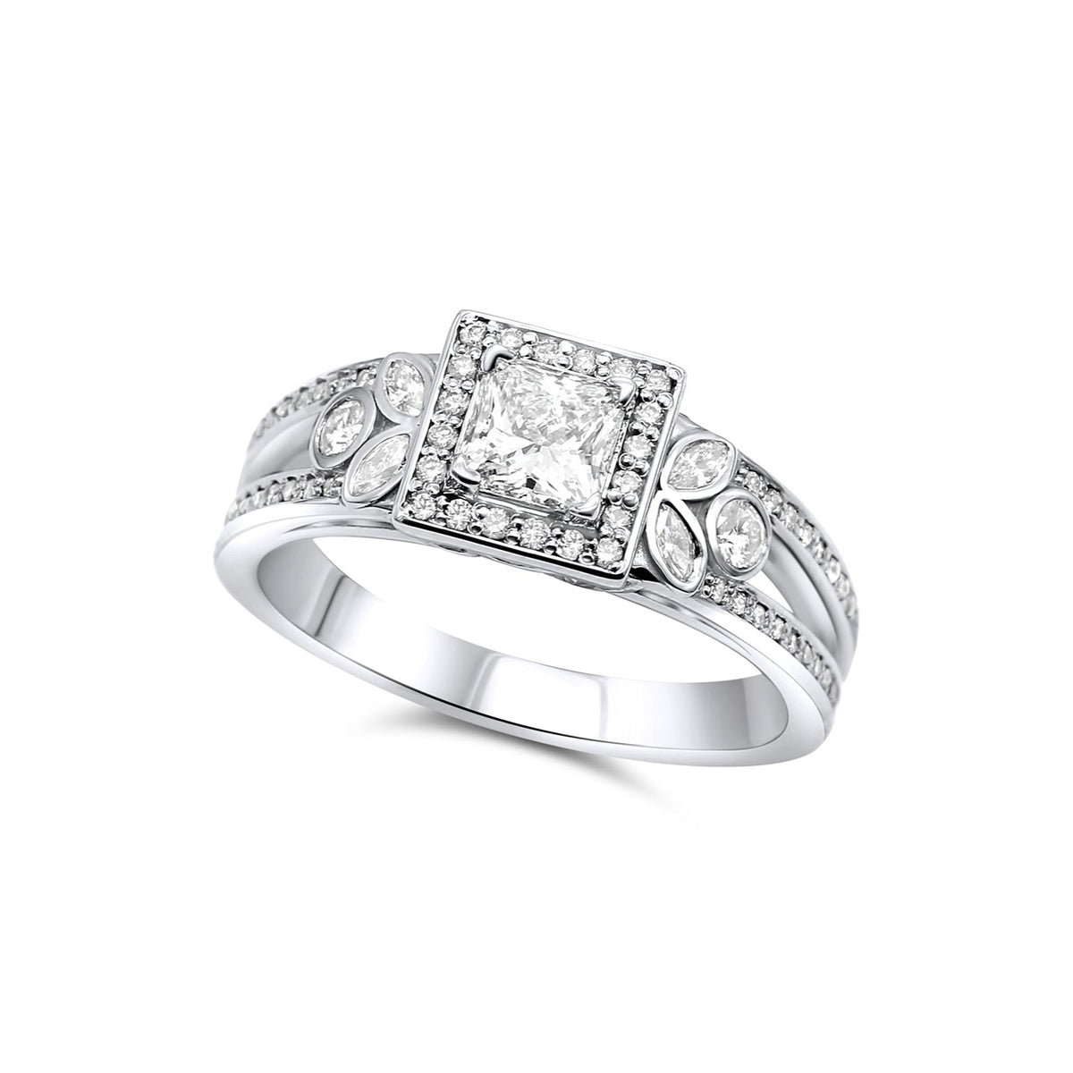 Veronica | Custom Princess &amp; Heirloom Diamond Engagement Ring