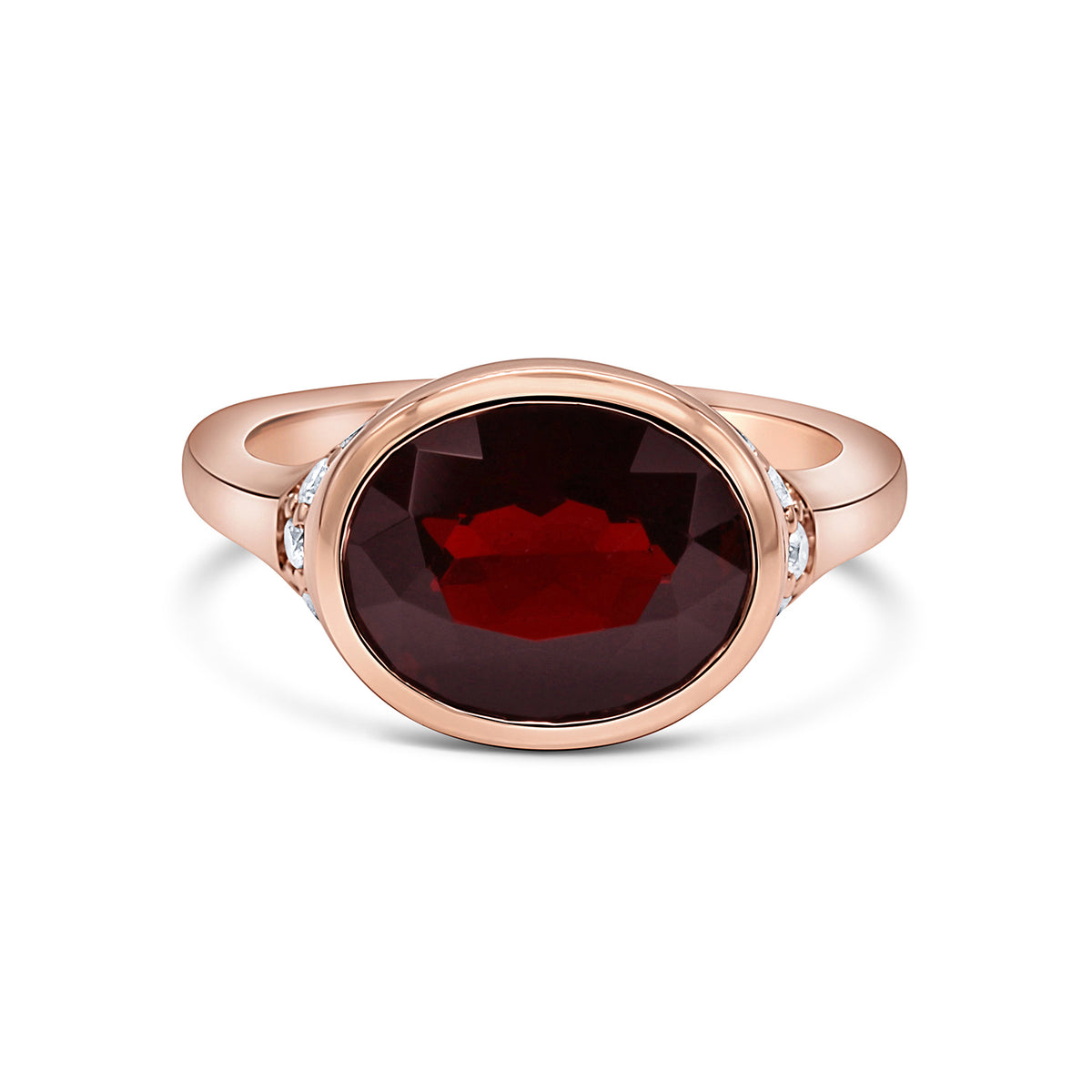 Anna | Heirloom Garnet Signet Style Ring