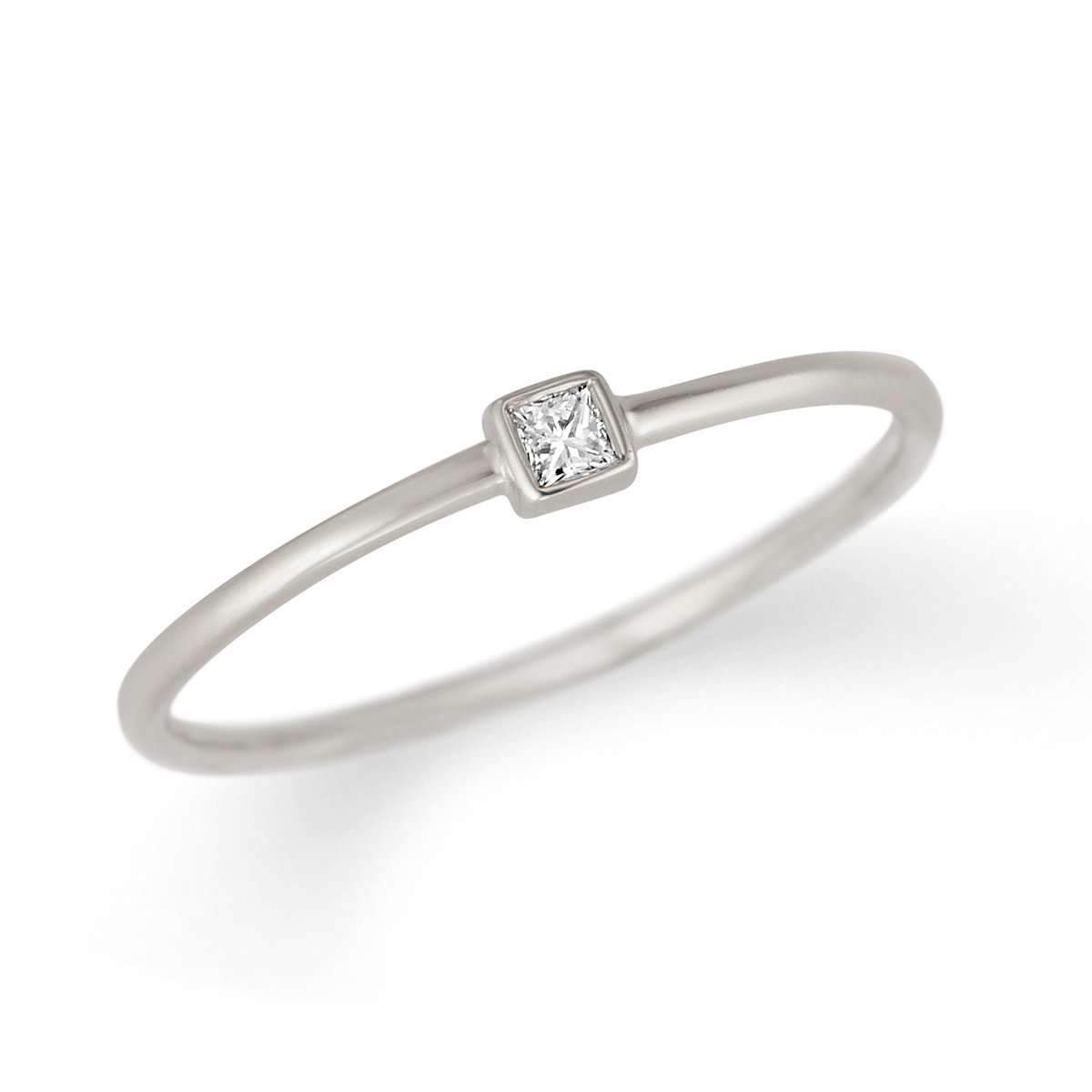 Petite Square Princess Cut Diamond Ring-Alysha Whitfield
