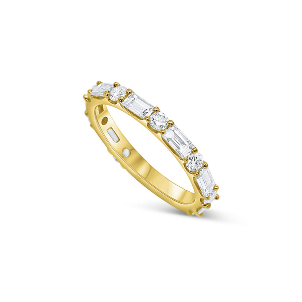 Ivy | Custom Baguette & Round Diamond Eternity Band - Alysha Whitfield