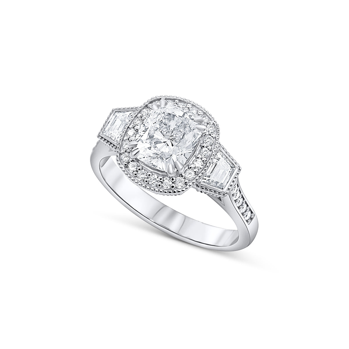 Jamie &amp; Shellie | Vintage Inspired Cushion Diamond Engagement Ring