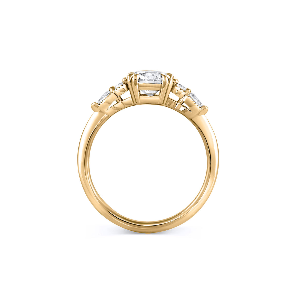 Melody Oval Diamond Five Stone Ring