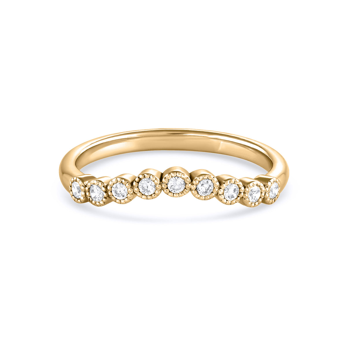 Millie Contour Band Yellow Gold